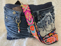 Handmade Jean purse with lots of pockets.