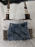 Cheetah and Jean purse handbag. So I say, size 16, / 12.