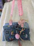 Jean bag with many pockets medium size