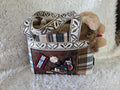 Handmade medium-sized dog carrier with outfit/leash.
 Flannel.