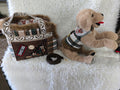 Service dog Flannel and cotton service dog carrier with outfit. And lash, handmade