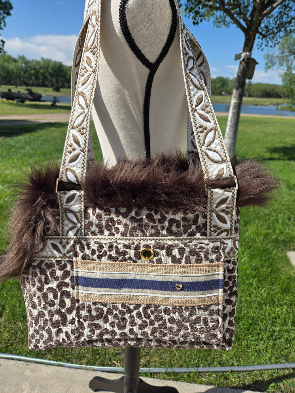 Cheetah print Pet Carrier